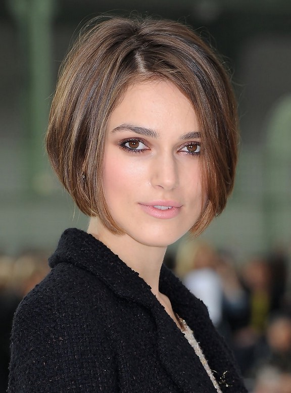 Keira Knightley Short Stacked Bob Haircutm for Women | Styles Weekly