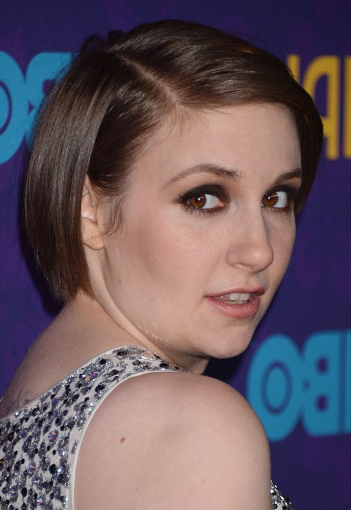 Lena Dunham Chic Short Straight Bob Haircut Styles Weekly 2958