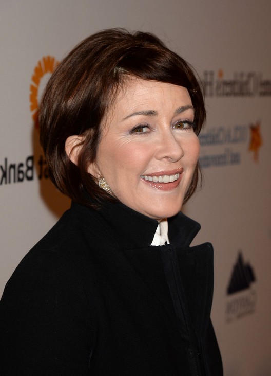 Patricia Heaton Cute Short Bob Hairstyle With Bangs For Women Over