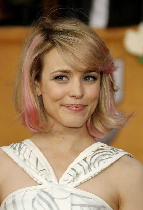 Rachel Mcadams Chic Short Layered Bob Hairstyle Styles Weekly