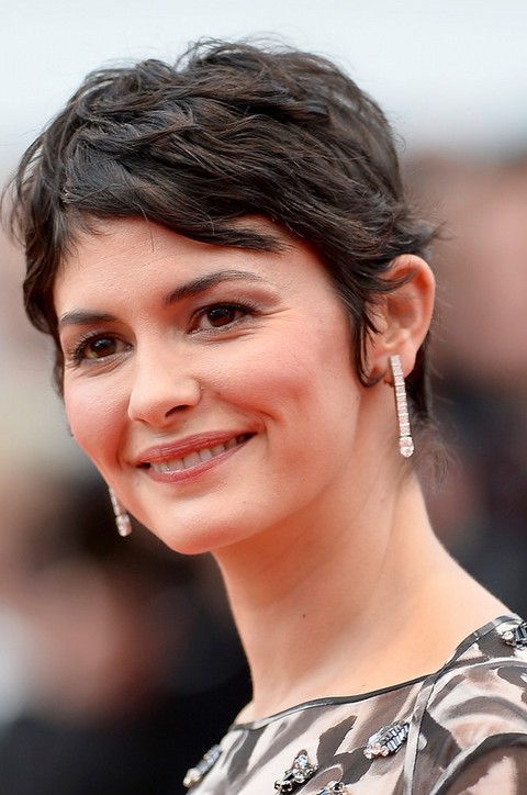 Audrey Tautou Messy Short Pixie Cut With Bangs Styles Weekly