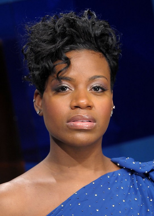 Fantasia Barrino Edgy Short Black Curly Hairstyle For Black