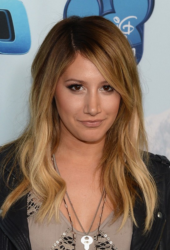 Ashley Tisdale Long Layered Wavy Hairstyle with Bangs | Styles Weekly