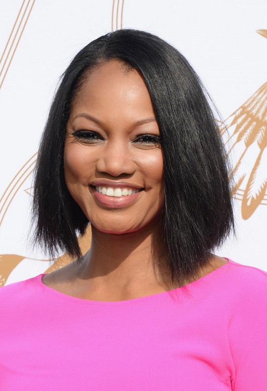 Garcelle Beauvais Asymmetrical Black Straight Hairstyle for Black ... Garcelle Beauvais Asymmetrical Black Straight Hairstyle for Black ...