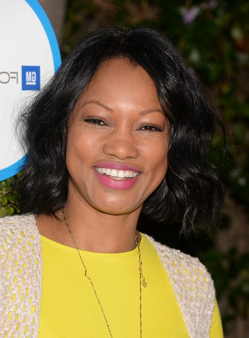 Garcelle Beauvais Short Black Wavy Hairstyle For Round Faces