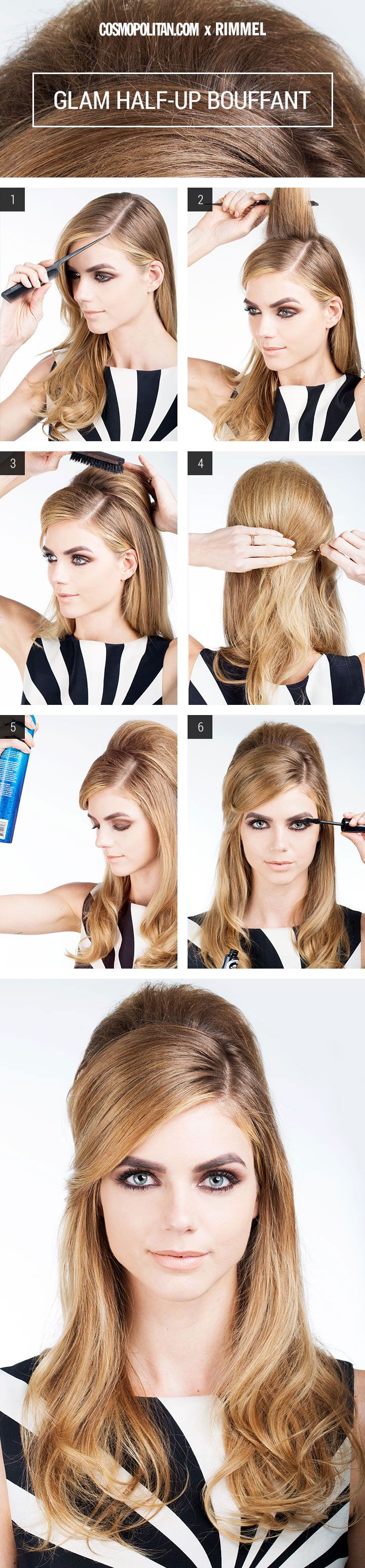 How to do HalfUp Bouffant Styles Weekly
