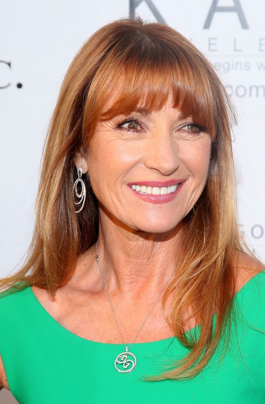 Jane Seymour Long Straight Hairstyle With Bangs For Women Over 60