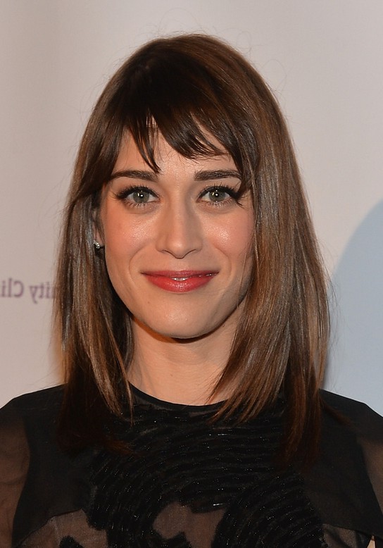 Lizzy Caplan Medium Straight Cut With Bangs Styles Weekly
