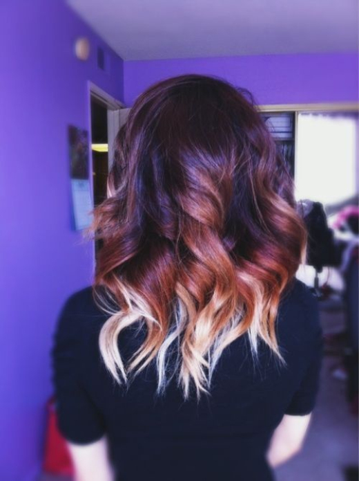 Medium Ombre Hair With Waves Styles Weekly