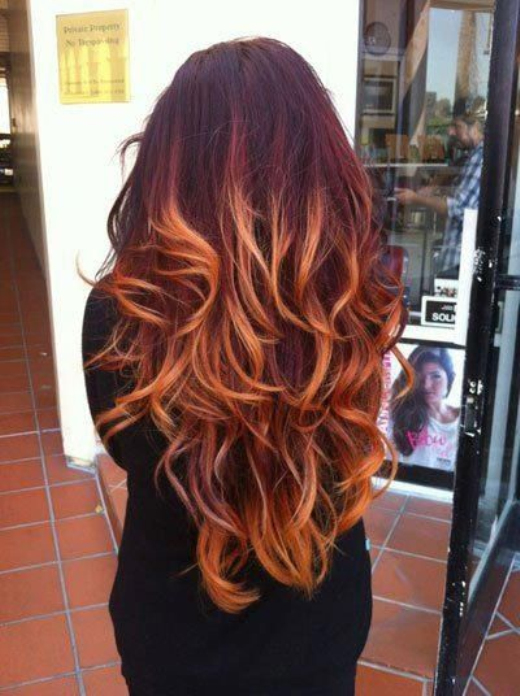 Blonde Hair Color With Red Highlights
