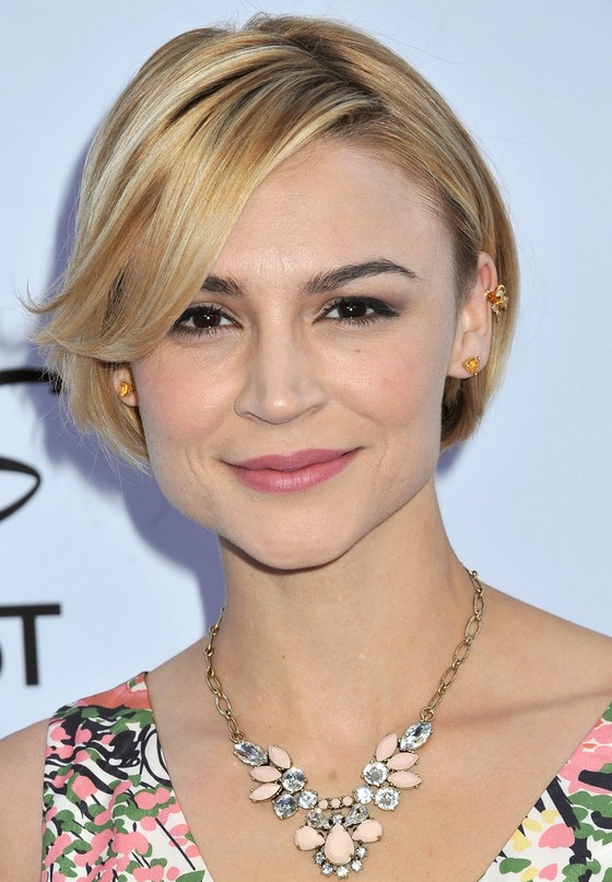 Samaire Armstrong Chic Short Sleek Straight Haircut With Bangs