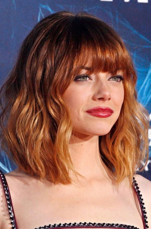 Short Red Ombre Haircut With Bangs Styles Weekly