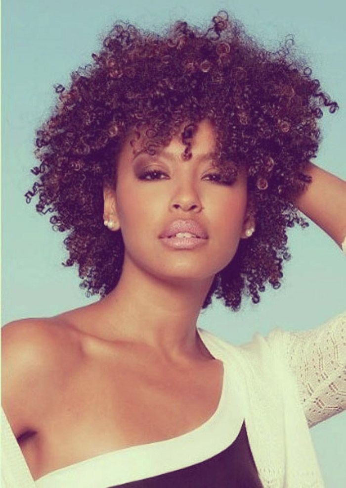 Natural Short Curly Hairstyle - Short Hair Styles for Black Women