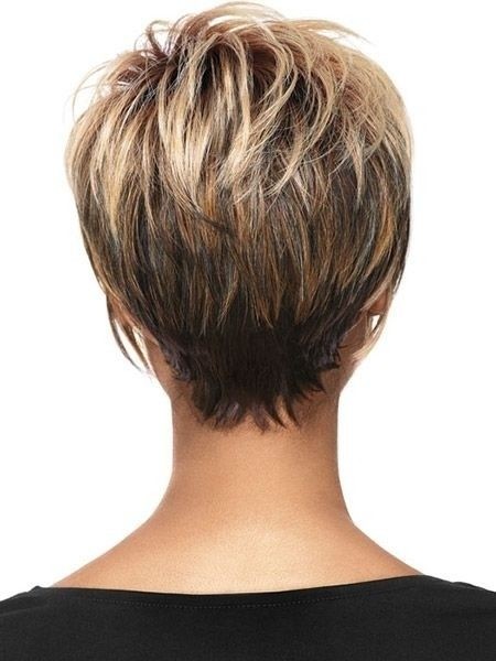 Trendy Hair Color Ideas for Women: Short Haircuts Back View / Via