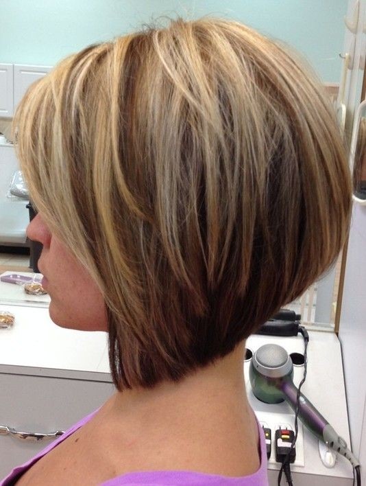 Stacked Bob Hairstyles: Short Haircuts for Women Thick Hair / Via