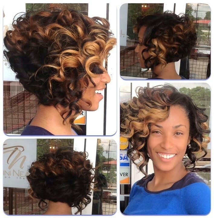 Asymmetric Haircut with Curly Hair Black Women Hairstyle for Long Face Shape Ideas