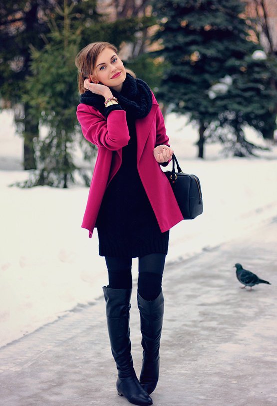 red coat dresses