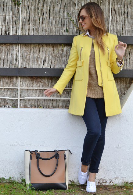 yellow winter outfit