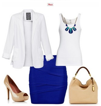 blue & white outfit