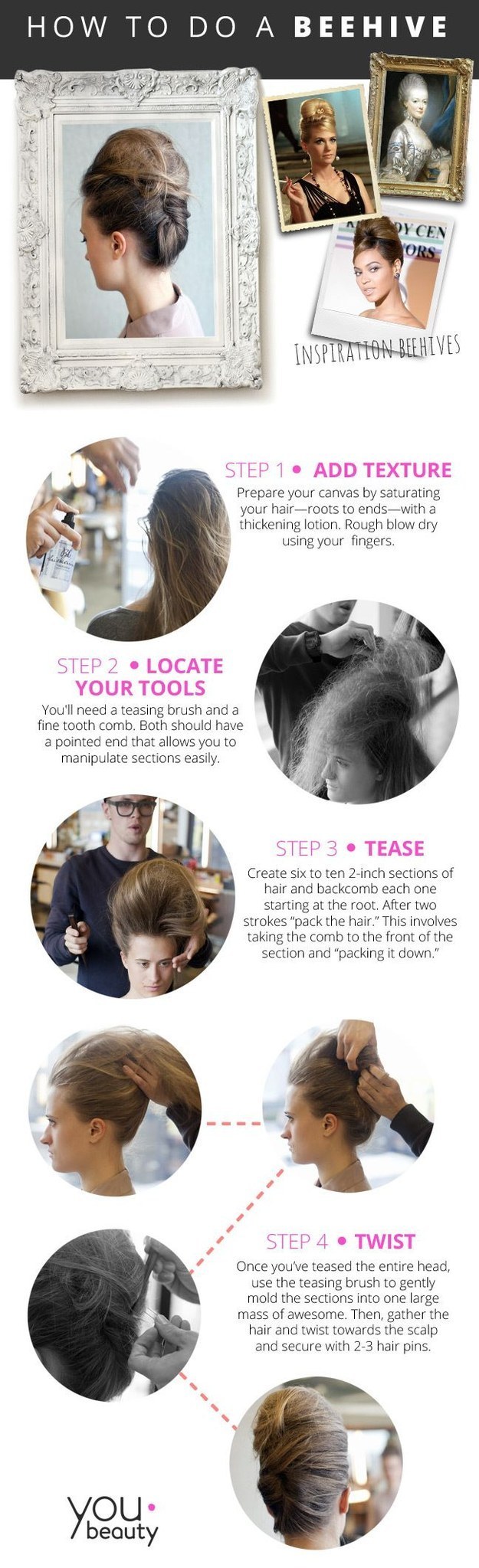 What are step-by-step instructions to style hair in a comb twist?