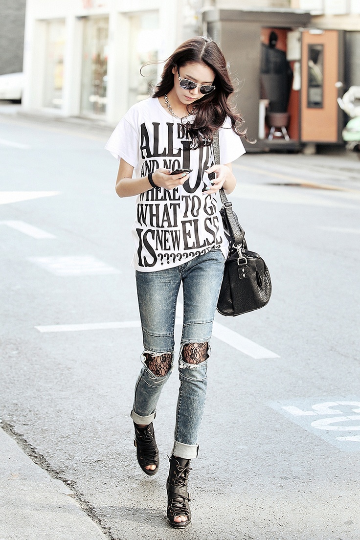 graphic t shirt and jeans outfit