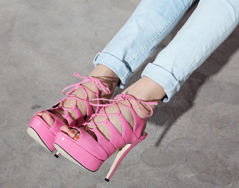 bubblegum pink heels