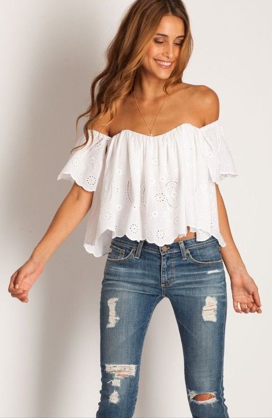 cute tops with jeans