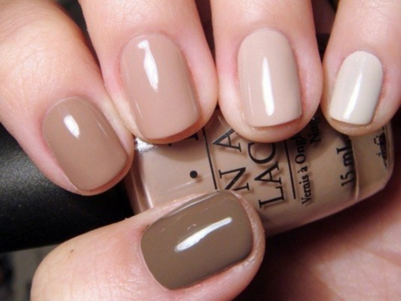 winter neutral nails