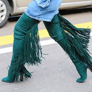 Teal Thigh High Boots - Yu Boots