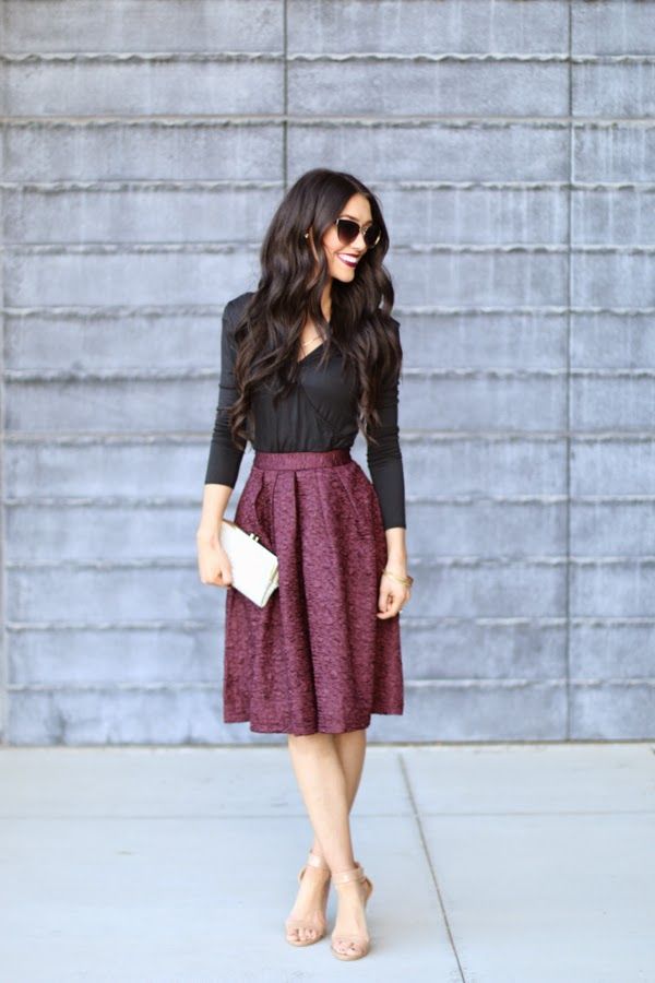 pleated skirt outfit wedding