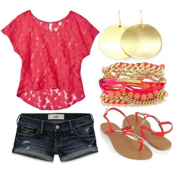 red summer outfits