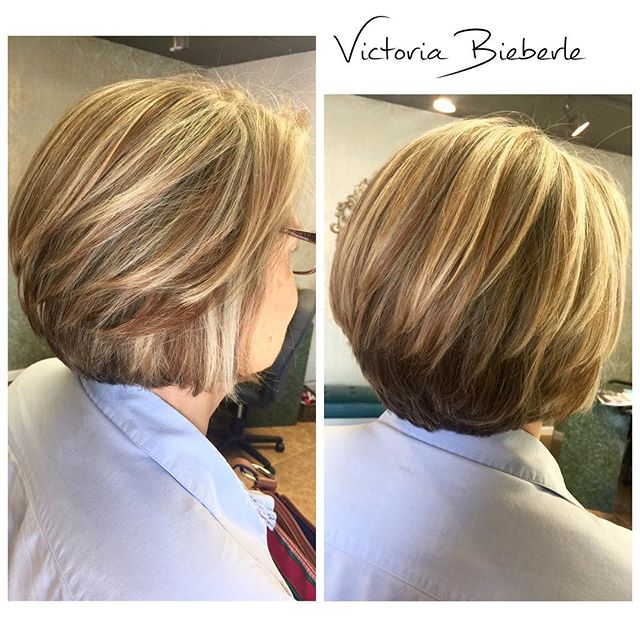 Layered-Stacked-Bob-Hairstyle-for-women-over-50 | Styles ...