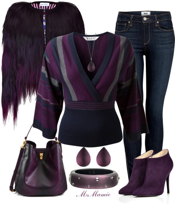 black and purple outfits