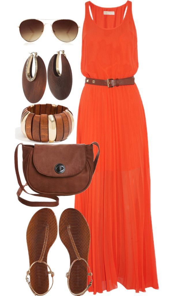 bright orange summer dress