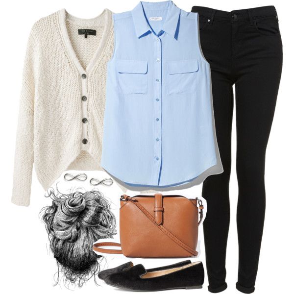 black and baby blue outfit