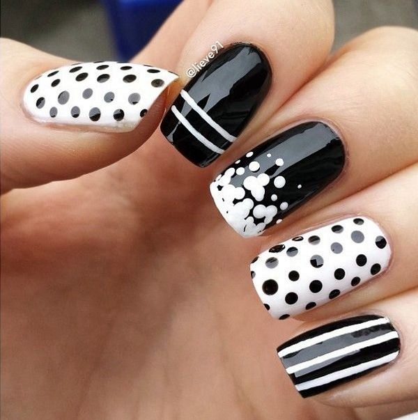 16 Chic Black and White Nail Designs You Will Love - Styles Weekly