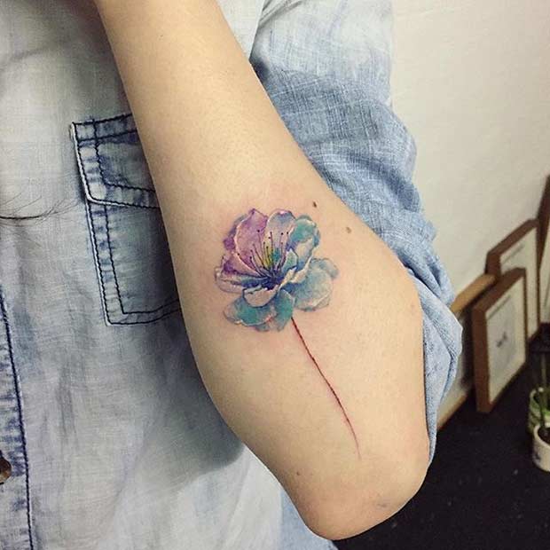16 Beautiful Watercolor Tattoo Designs for Women - Styles Weekly