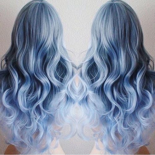 21 Bold Blue Highlight Hairstyles Blue Ombre Hair Ideas Styles