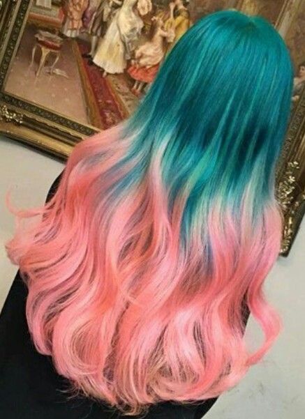 ombre hair hairstyles coral dyed colors dye cabello styles azul double pink tone el pastel candy cotton hottest try summer