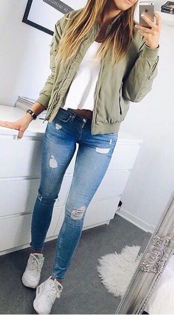 cute outfits for school with jeans