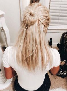 10 Ways To Style A Half Up Half Down Bun Styles Weekly