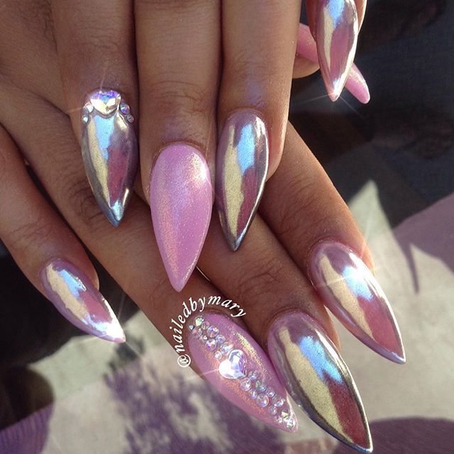 nail art chrome designs