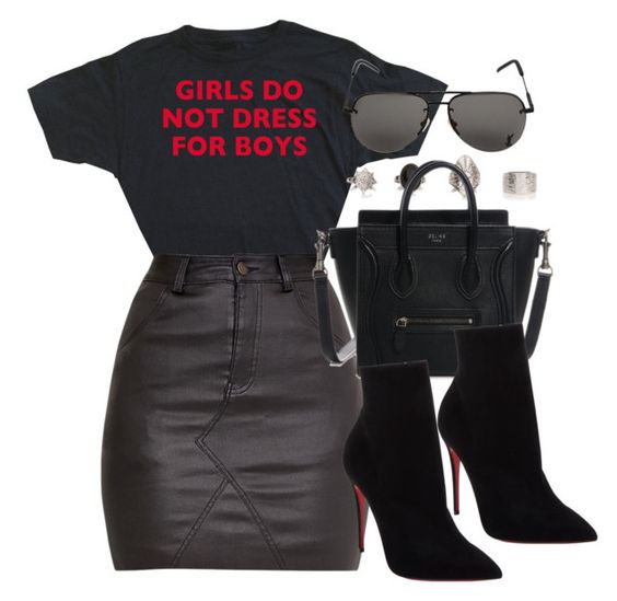 black leather skirt going out outfit