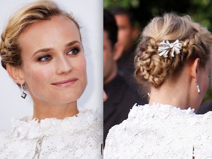 Diane Kruger Braided Prom Hairstyle