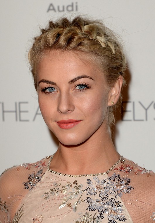 Julianne Hough Braided Helmet Updo