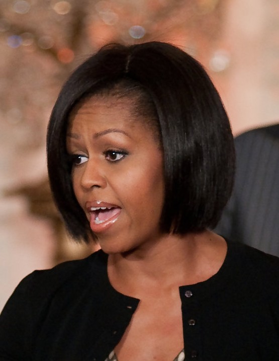 Michelle Obama Short Straight Bob Hairstyle