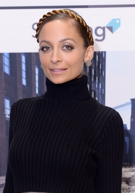 Nicole Richie Braided Updo 2014