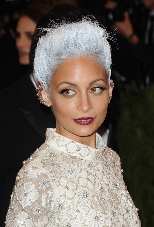 Nicole Richie Grayish-White Hair