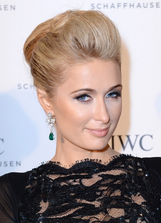 Paris Hilton Bobby Pinned Updo Hairstyles