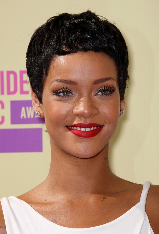 Short Black Hairstyles Rihanna